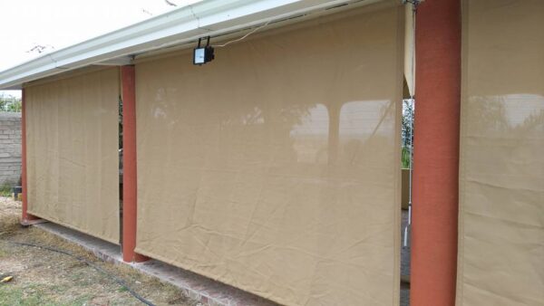 Malla Sombra Rompevientos OBAMALLA® 2.1x100m color beige-blanco (Sombra 96%) - Image 5