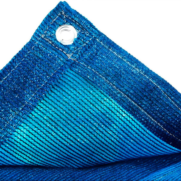 Piezas Confeccionadas Malla Sombra con Bastilla y Ojillos color Azul OBAMALLA®, Porcentaje de Cobertura de 90% - Image 2