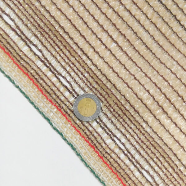 Malla Ocultación Tejido Hilo Plano Raschel OBAMALLA® color Beige (3.17oz Cobertura de Sombra 88%) - Image 2