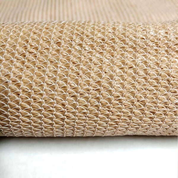 Malla Sombra Rompevientos OBAMALLA® 2.1x100m color beige-blanco (Sombra 96%) - Image 3