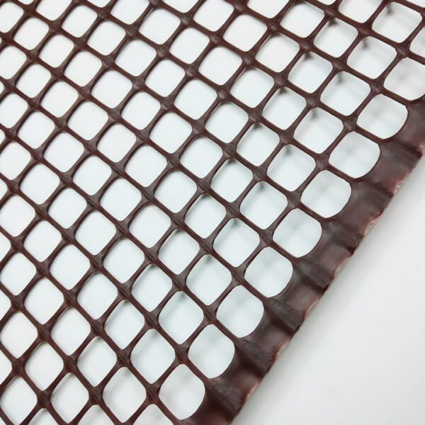 Malla multiusos POLYHARDWARE® color marrón con cuadro de 1x1cm de Malla.mx, perfecta para decoración y proyectos DIY en hogares mexicanos.