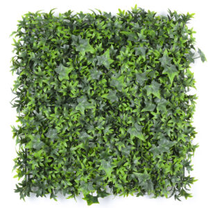 Follaje sintético ERBETTA® de hiedra verde 50x50 cm de Malla.mx, ideal para decoración de muros y jardines en México.